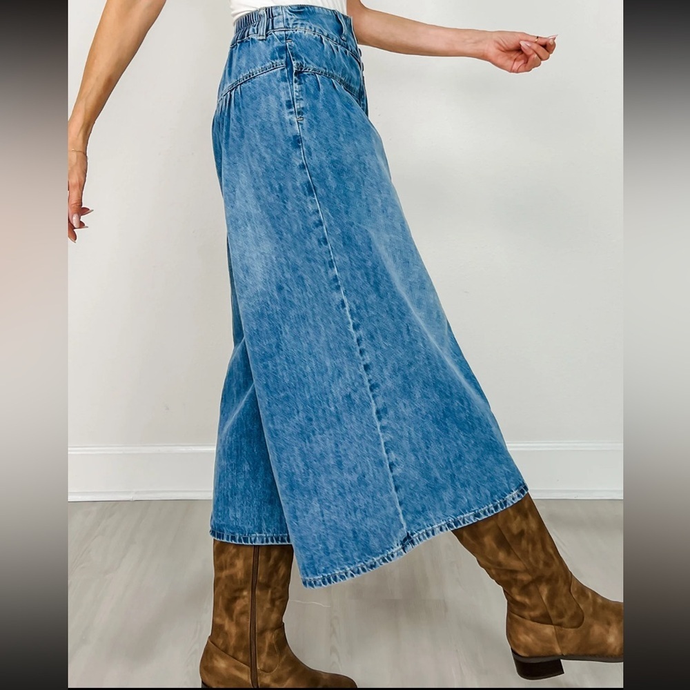 Blue Denim Culottes - Picture 5 of 10